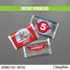 Planes Birthday Mini Hershey Wrappers